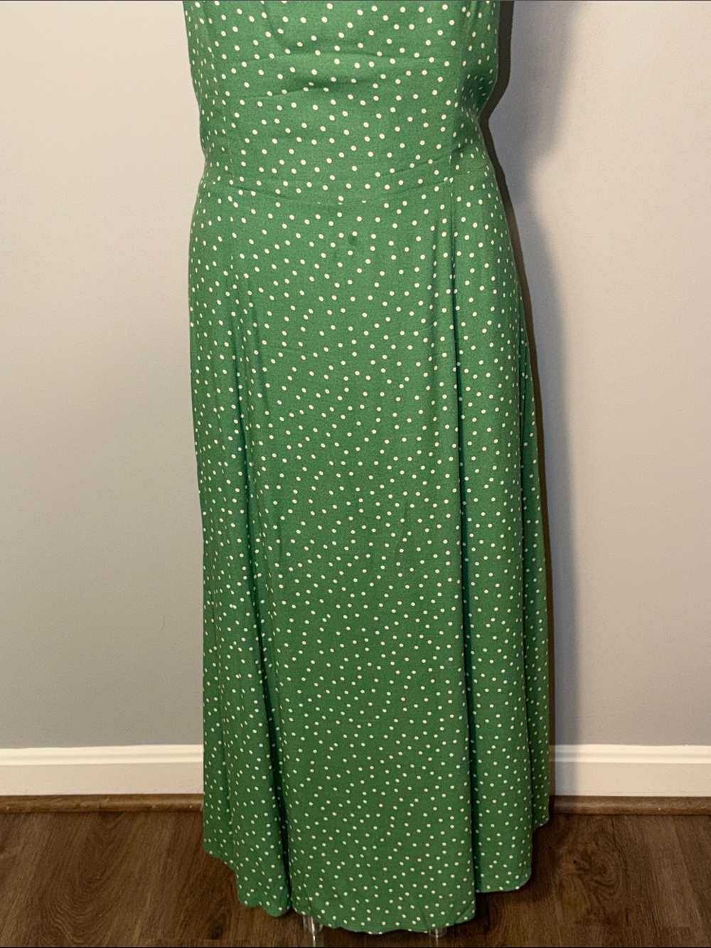 Reformation ladies Polka Dot Print Midi Dress. Size 10. - Picture 3 of 9